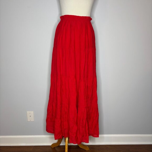 Thats So Fetch - Red Selina Maxi Skirt - Picture 1 of 4